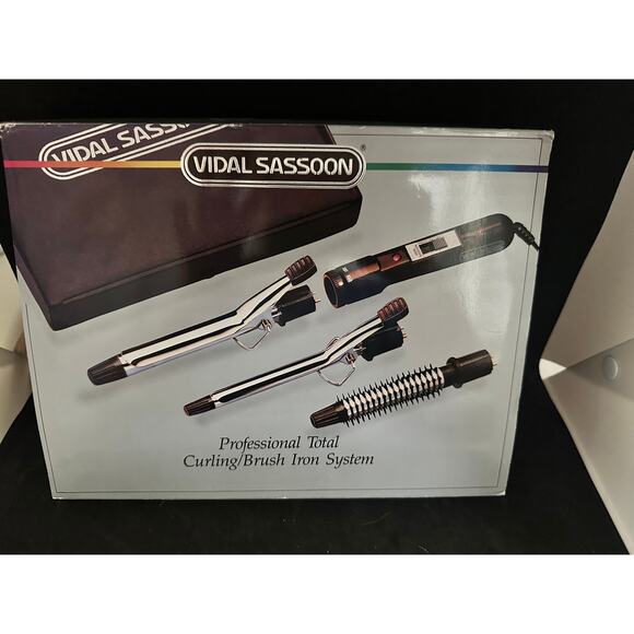 491 NOS 1987 Vidal Sassoon Professional Total Curling/Brush Iron System; PROP - Picture 1 of 6